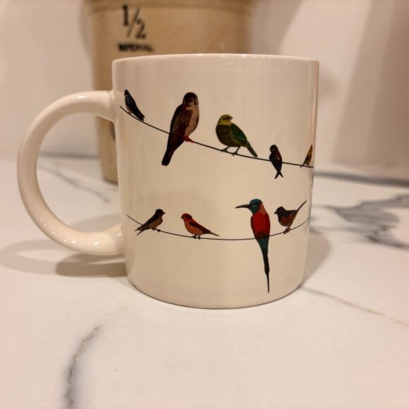Birds on a Wire Heat Sensitive Coffee Mug By The Unemployed Philosophers Guild - Picture 8 of 8